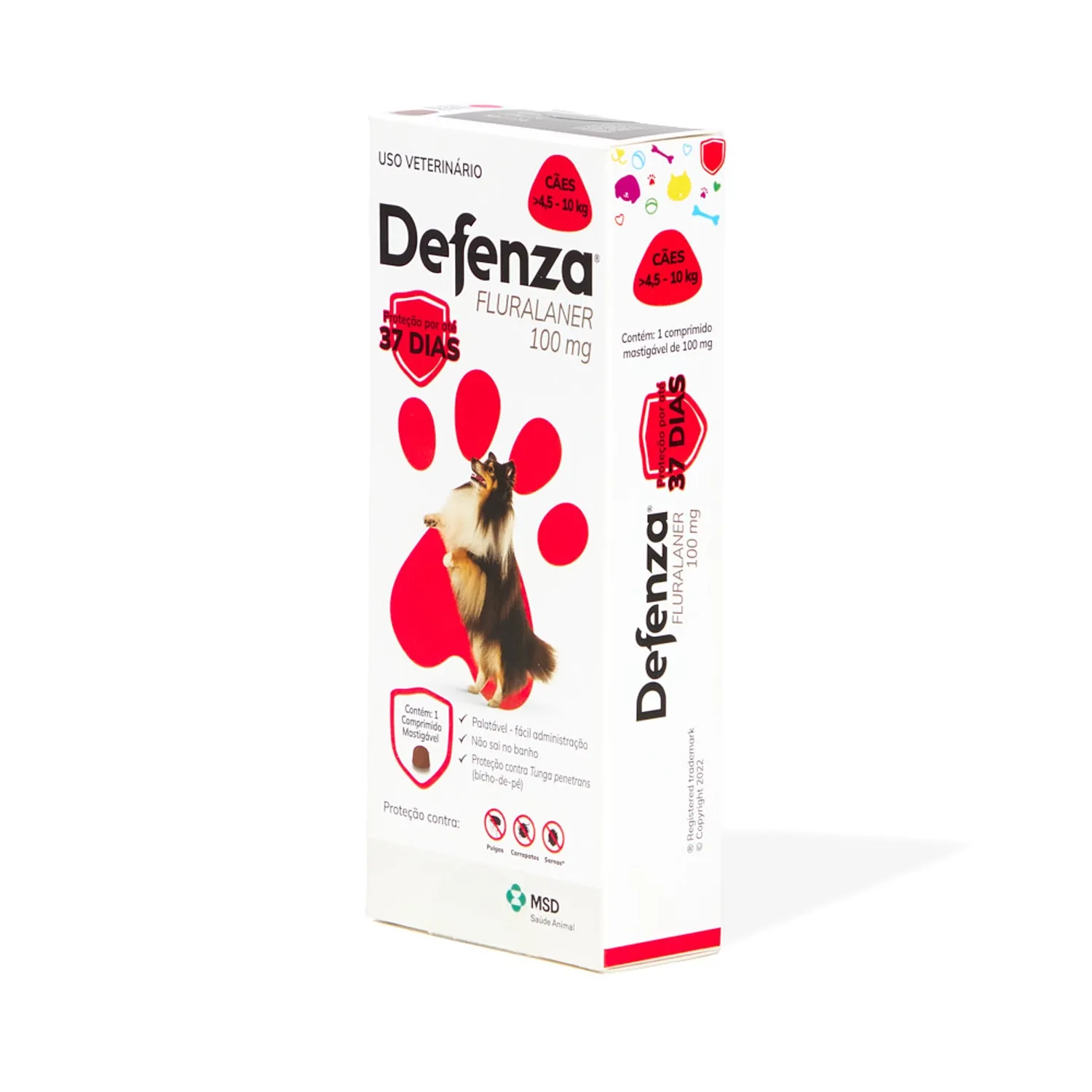 Defenza Antipulgas e Carrapatos para Cães > 4,5 a 10kg